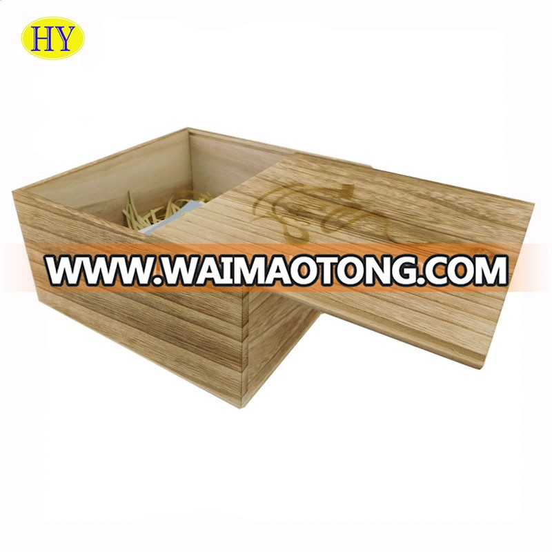 Shabby Chic Custom Wholesale Unfinished Sliding Lid Wood Boxes